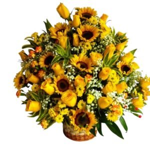 Canasto Girasoles Rosas Cali