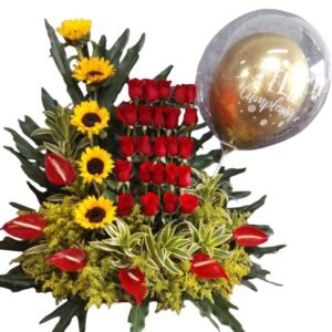 Arreglo tradicional girasoles cali